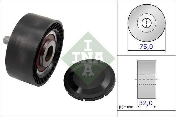 INA 532 0722 10 Паразитный  ведущий ролик, поликлиновой ремень