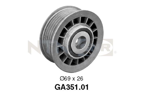SNR GA351.01 Паразитный  ведущий ролик, поликлиновой ремень