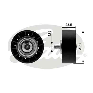 GATES T36211 Паразитный  ведущий ролик, поликлиновой ремень DriveAlign®