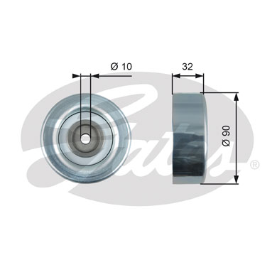 GATES T36495 Паразитный  ведущий ролик, поликлиновой ремень DriveAlign®