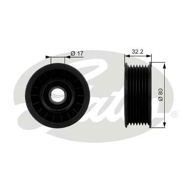 GATES T38016 Паразитный  ведущий ролик, поликлиновой ремень DriveAlign®