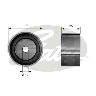 GATES T41040 Паразитный  Ведущий ролик, зубчатый ремень PowerGrip®