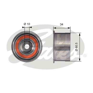 GATES T41226 Паразитный  Ведущий ролик, зубчатый ремень PowerGrip®