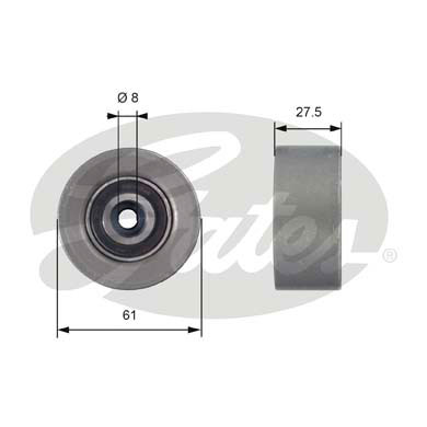 GATES T42151 Паразитный  Ведущий ролик, зубчатый ремень PowerGrip®