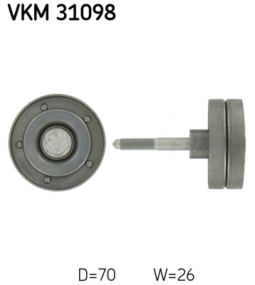SKF VKM 31098 Паразитный  ведущий ролик, поликлиновой ремень