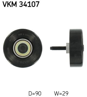 SKF VKM 34107 Паразитный  ведущий ролик, поликлиновой ремень