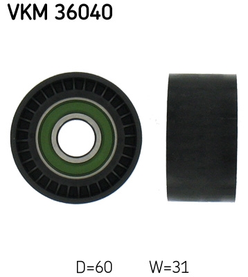 SKF VKM 36040 Паразитный  ведущий ролик, поликлиновой ремень