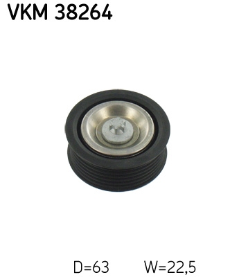 SKF VKM 38264 Паразитный  ведущий ролик, поликлиновой ремень