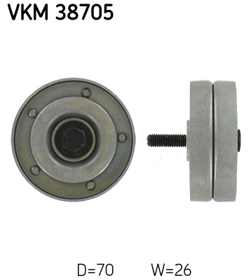 SKF VKM 38705 Паразитный  ведущий ролик, поликлиновой ремень