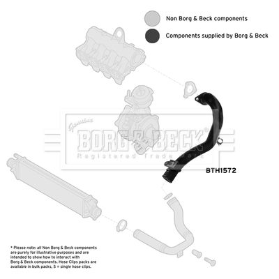 BTH1572 BORG & BECK Трубка нагнетаемого воздуха