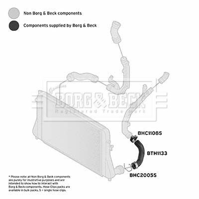 BTH1133 BORG & BECK Трубка нагнетаемого воздуха