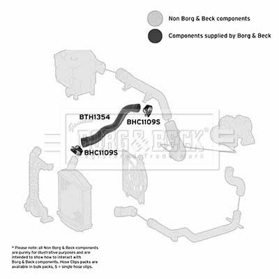 BTH1354 BORG & BECK Трубка нагнетаемого воздуха