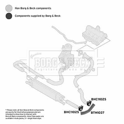 BTH1037 BORG & BECK Трубка нагнетаемого воздуха