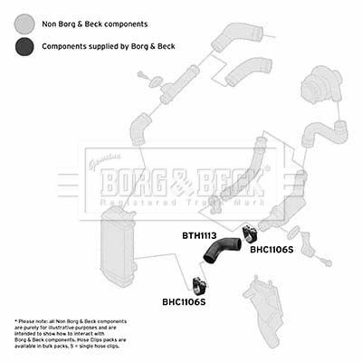 BTH1113 BORG & BECK Трубка нагнетаемого воздуха