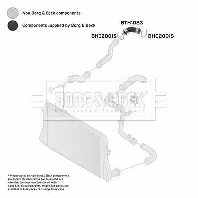 BTH1083 BORG & BECK Трубка нагнетаемого воздуха