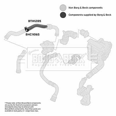 BTH1285 BORG & BECK Трубка нагнетаемого воздуха