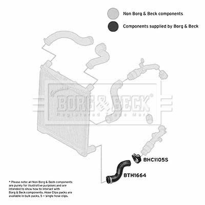 BTH1664 BORG & BECK Трубка нагнетаемого воздуха