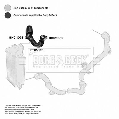 BTH1602 BORG & BECK Трубка нагнетаемого воздуха