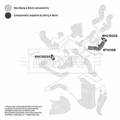 BTH1108 BORG & BECK Трубка нагнетаемого воздуха