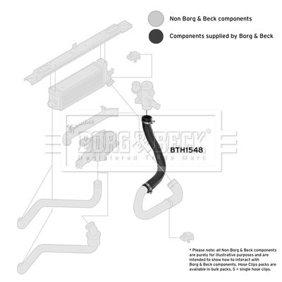 BTH1548 BORG & BECK Трубка нагнетаемого воздуха