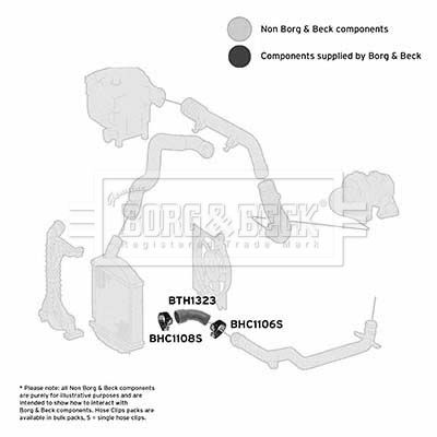 BTH1323 BORG & BECK Трубка нагнетаемого воздуха