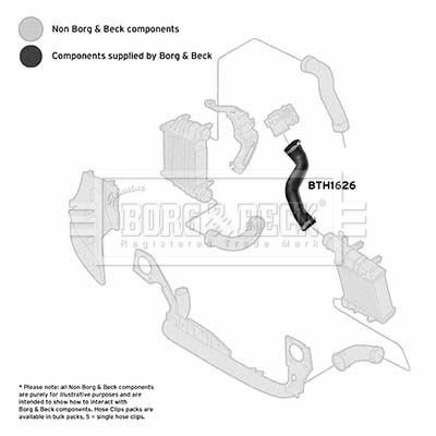 BTH1626 BORG & BECK Трубка нагнетаемого воздуха