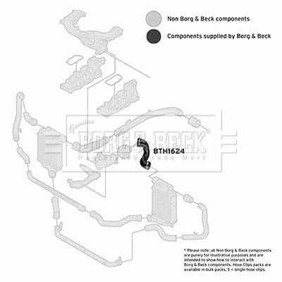 BTH1624 BORG & BECK Трубка нагнетаемого воздуха