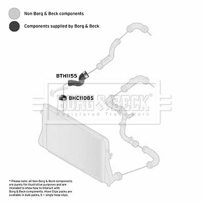 BTH1155 BORG & BECK Трубка нагнетаемого воздуха