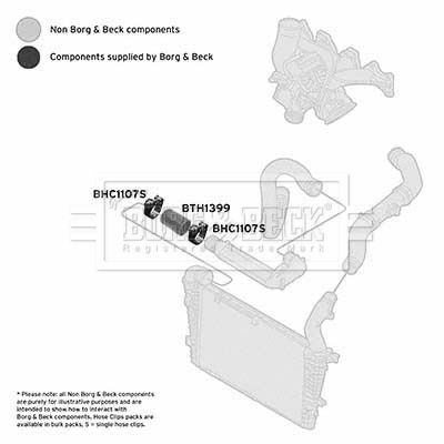 BTH1399 BORG & BECK Трубка нагнетаемого воздуха