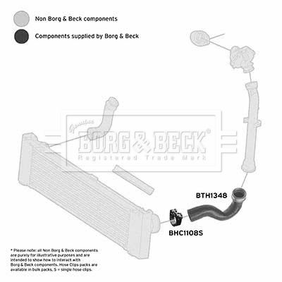 BTH1348 BORG & BECK Трубка нагнетаемого воздуха