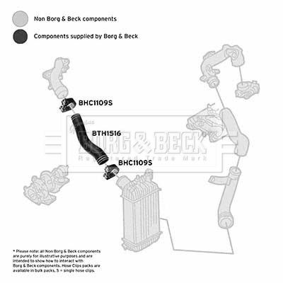 BTH1516 BORG & BECK Трубка нагнетаемого воздуха