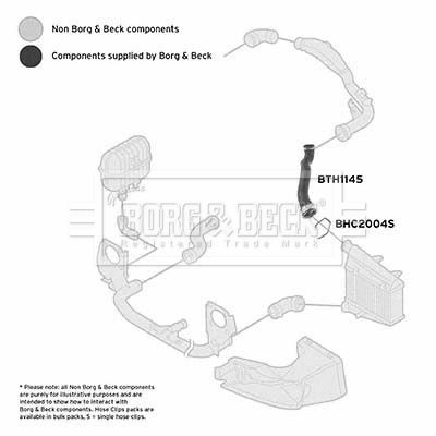 BTH1145 BORG & BECK Трубка нагнетаемого воздуха