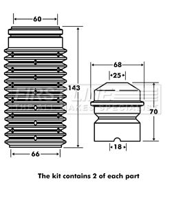 FPK7033 FIRST LINE Пылезащитный комплект, амортизатор