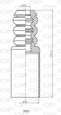 DCK511102 OPEN PARTS Пылезащитный комплект, амортизатор