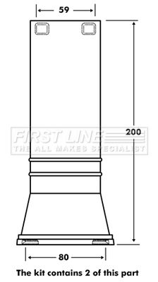 FPK7099 FIRST LINE Пылезащитный комплект, амортизатор
