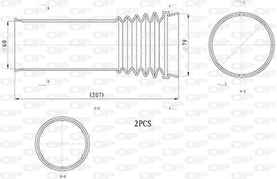 DCK511402 OPEN PARTS Пылезащитный комплект, амортизатор