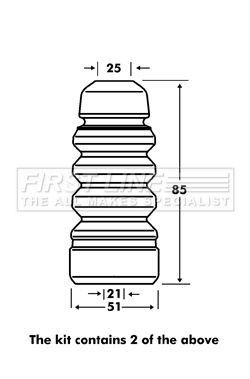 FPK7113 FIRST LINE Пылезащитный комплект, амортизатор