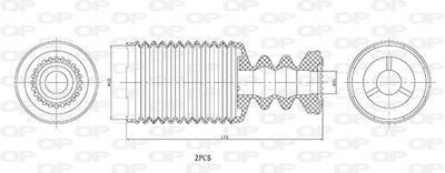 DCK511202 OPEN PARTS Пылезащитный комплект, амортизатор