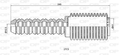 DCK511602 OPEN PARTS Пылезащитный комплект, амортизатор