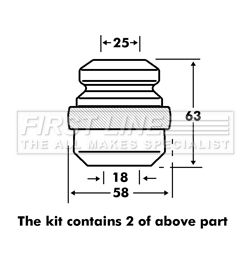 FPK7061 FIRST LINE Пылезащитный комплект, амортизатор