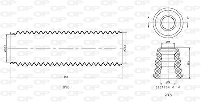 DCK501104 OPEN PARTS Пылезащитный комплект, амортизатор