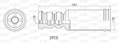DCK510202 OPEN PARTS Пылезащитный комплект, амортизатор