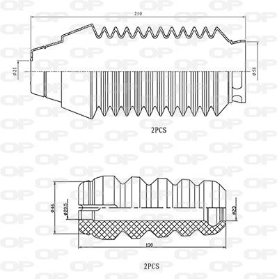 DCK508804 OPEN PARTS Пылезащитный комплект, амортизатор