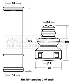 FPK7004 FIRST LINE Пылезащитный комплект, амортизатор