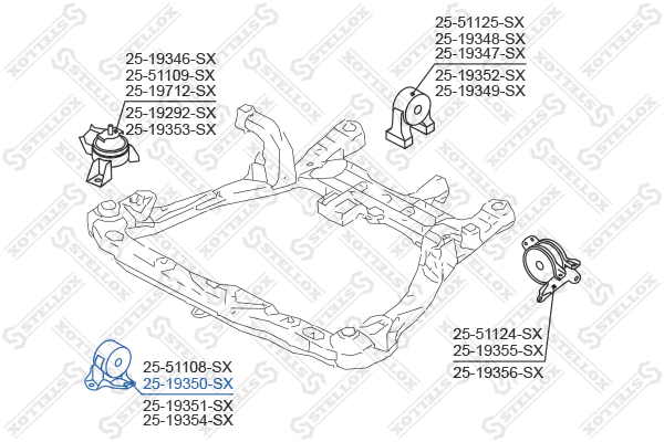 Подушка ДВС передняяHyundai Stellox                2519350SX