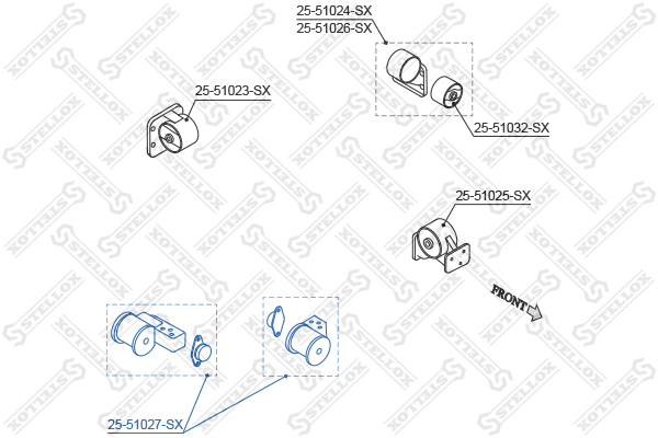 Подушка ДВС п.Hyundai Accent 1.5 99> Stellox                2551027SX