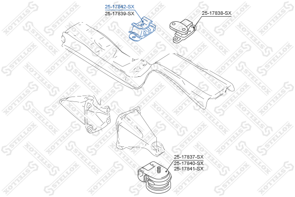 Подушка двигателя задняя Suzuki Grand v Stellox                25-17842-SX