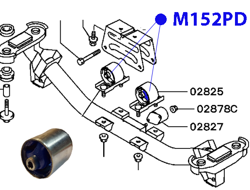 Опора двигателя задняя ФОРТУНА                M152PD