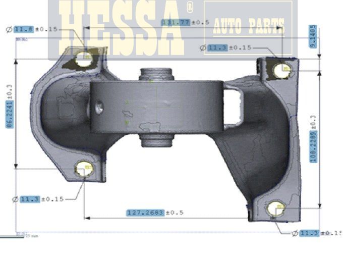 Подушка двигателя RR MMC airtrekdingodionlancer 00- HESSA                ZZXV45853