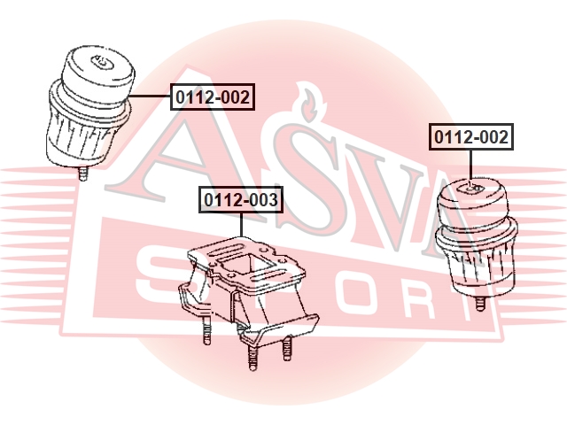 Опора двигателя Asva                0112-003